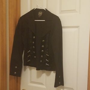 Black canvas steampunk jacket Large